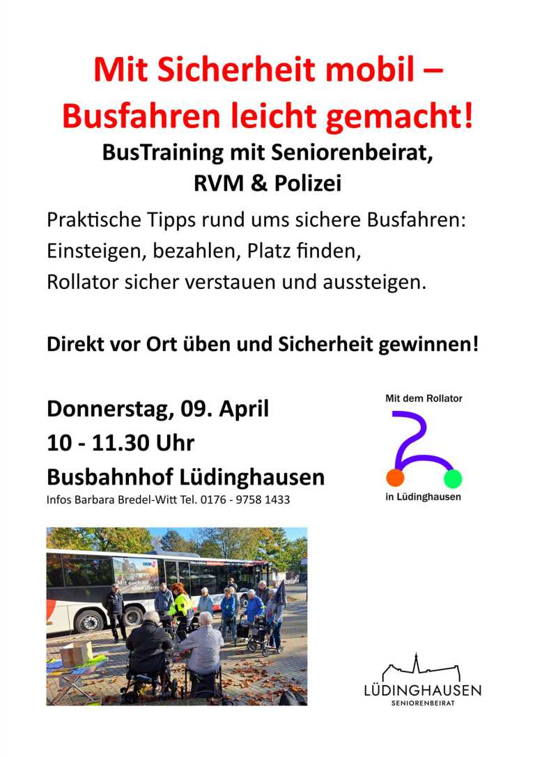 Ankündgungsplakat Bustraining