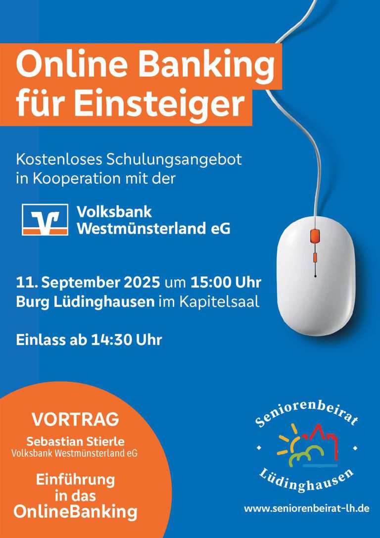 Einladungflyer Onlinebanking Workshop am 11.09.2025